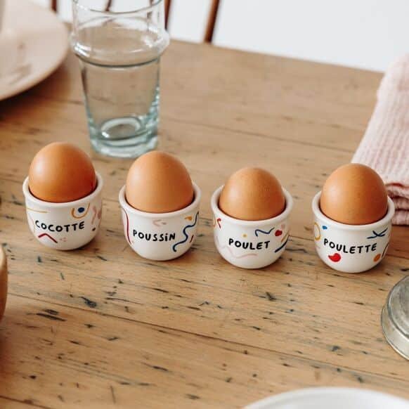 les raffineurs set de 4 coquetiers affaire de famille - Le comptoir de l'épicurienne - produits de la table