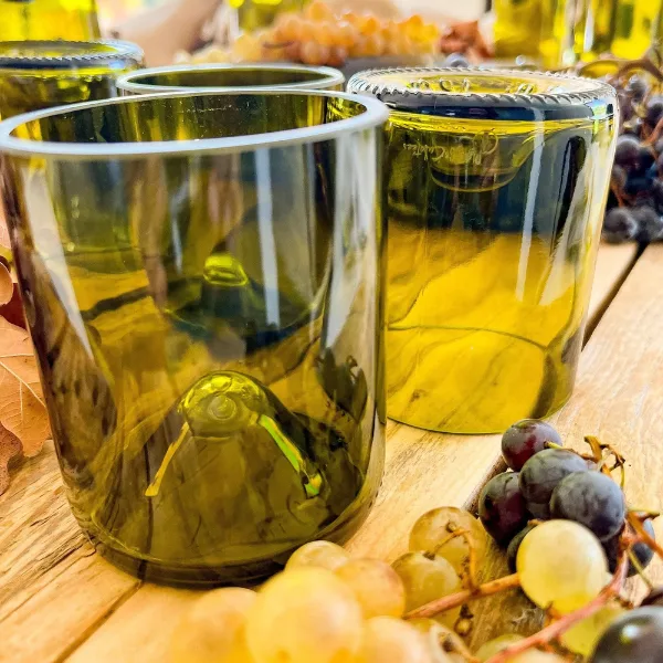 rebottled lot de 4 verres courts olive