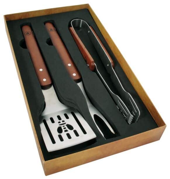 laguiole set barbecue 3 ustensiles - Le comptoir de l'épicurienne - produits de la table