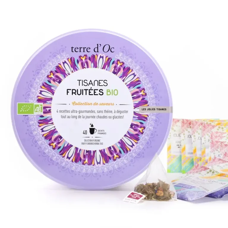 terre d'oc coffret de jolies tisanes fruitees bio