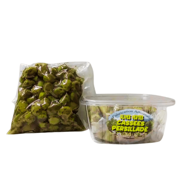 au royaume de l'olive barquette olives vertes a la persillade - Le comptoir de l'épicurienne - épicerie fine - épicerie salée - Narbonne