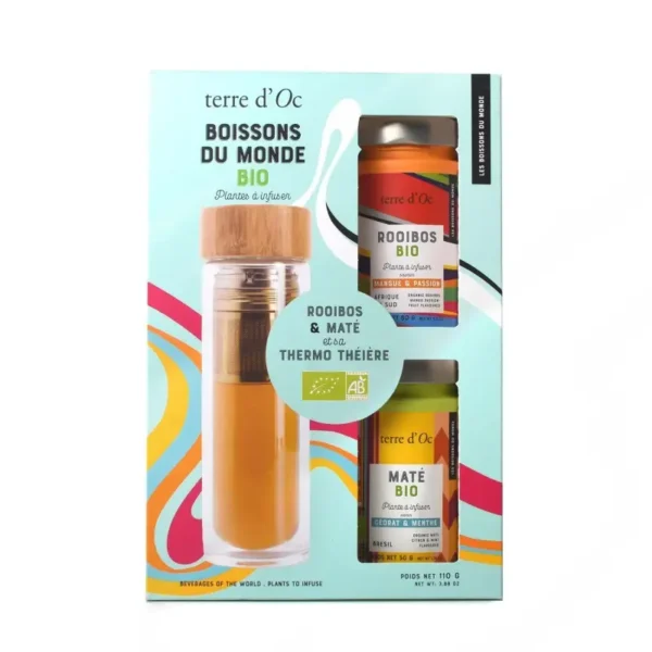 terre d'oc duo rooibos/mate bio et sa thermo theiere