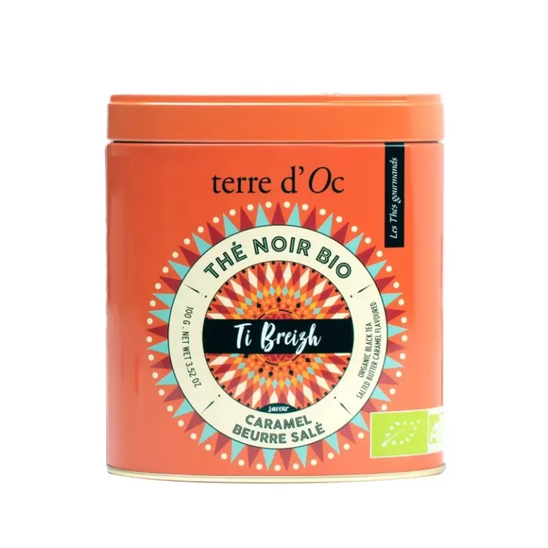 terre d'oc the noir ti breizh bio au caramel beurre sale