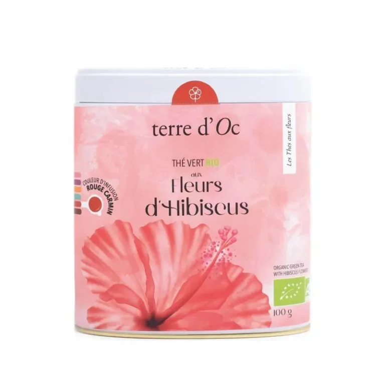 terre d 'oc the vert bio aux fleurs d'hibiscus