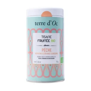 terre d'oc tisane fruitee bio peche, verveine et orange sanguine