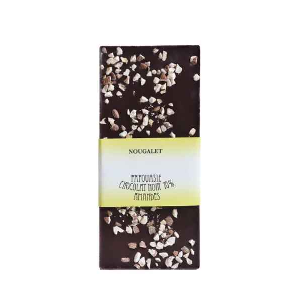 nougalet tablette noir eclats d'amandes