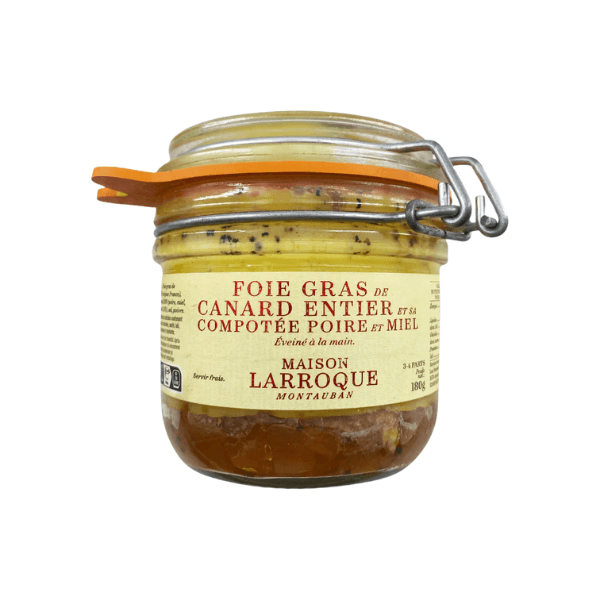 maison larroque foie gras de canard entier À la poire et au miel