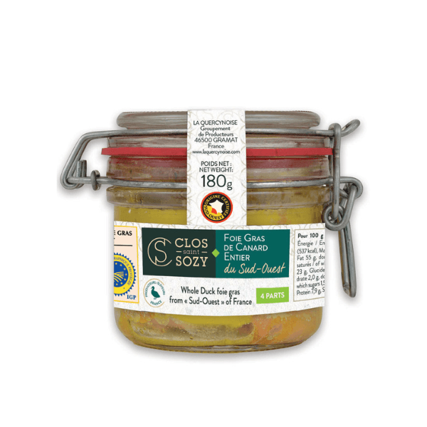 clos saint soizy foie gras de canard entier du sud ouest 180g