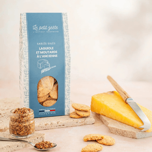 le petit zeste sables laguiole aop et a la moutarde a l ancienne