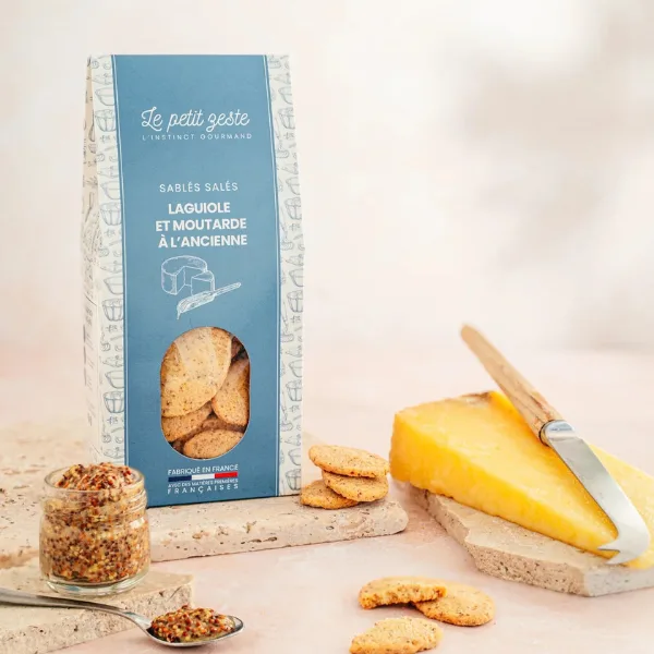 le petit zeste sables laguiole aop et a la moutarde a l ancienne
